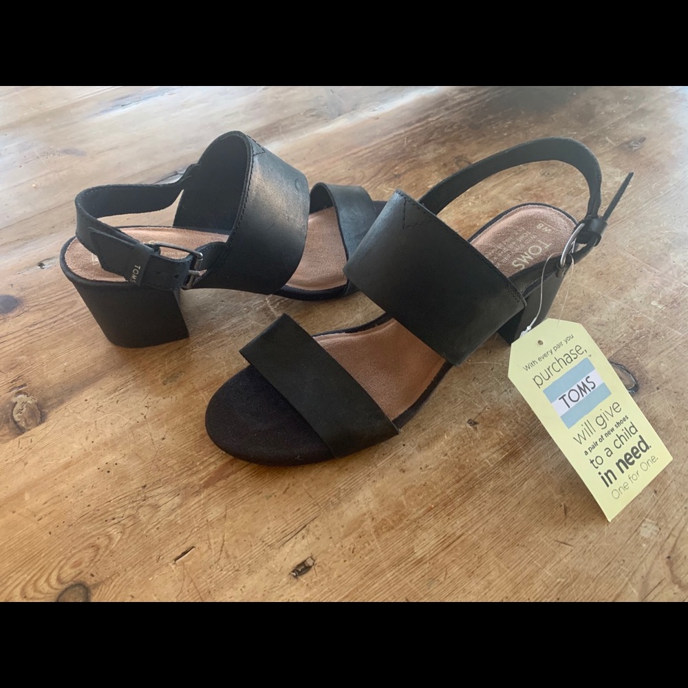 TOMS Black Sandals